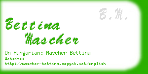 bettina mascher business card